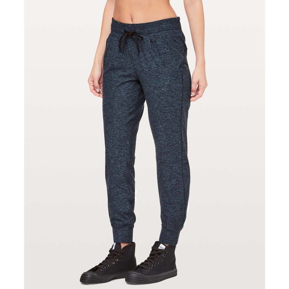 Lululemon Joggers 2 Navy Blue Heathered Ready To Rulu High Rise Stretch Athletic - Picture 1 of 14